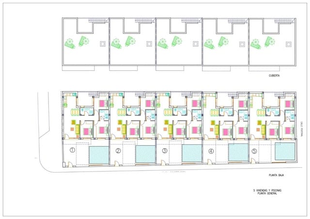 3 soverom Rekkehus til salgs i Avileses, Murcia by med svømmebasseng garasje - € 289 900 (Ref: 10039575)