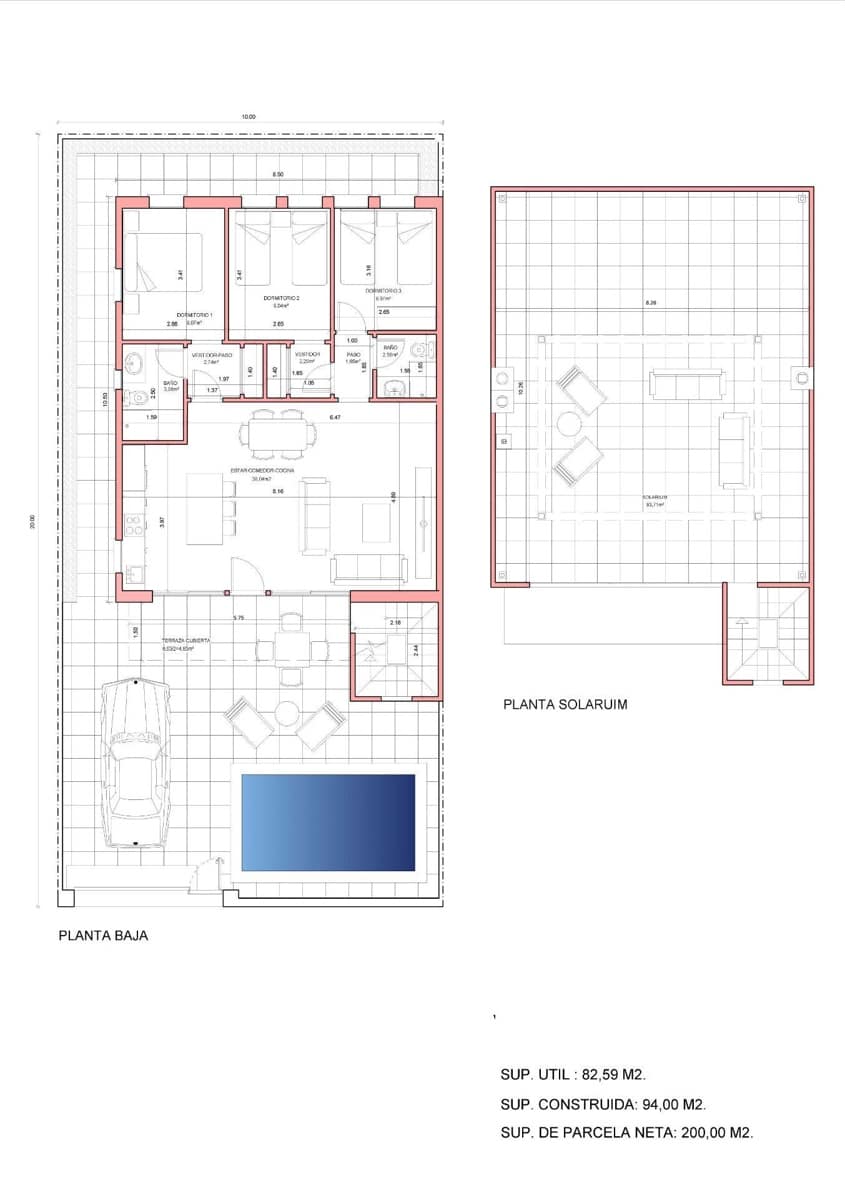 3 sovrum Villa till salu i La Pinilla med pool - 274 780 € (Ref: 10039581)