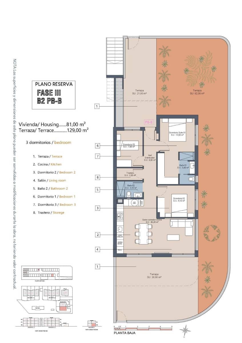 3 soveværelse Bungalow til salg i Los Alcazares med swimmingpool garage - € 399.900 (Ref: 10039586)