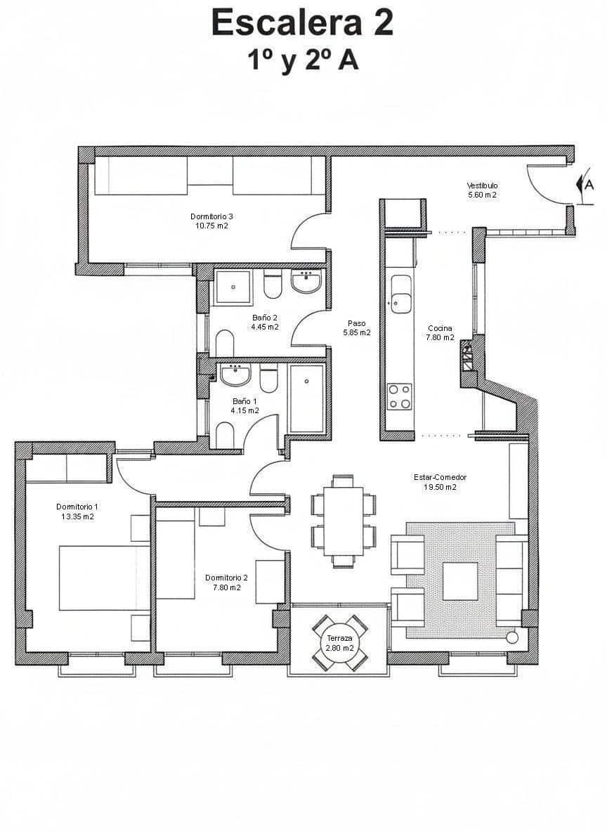 3 chambre Appartement à vendre à Avileses avec garage - 144 000 € (Ref: 10039590)