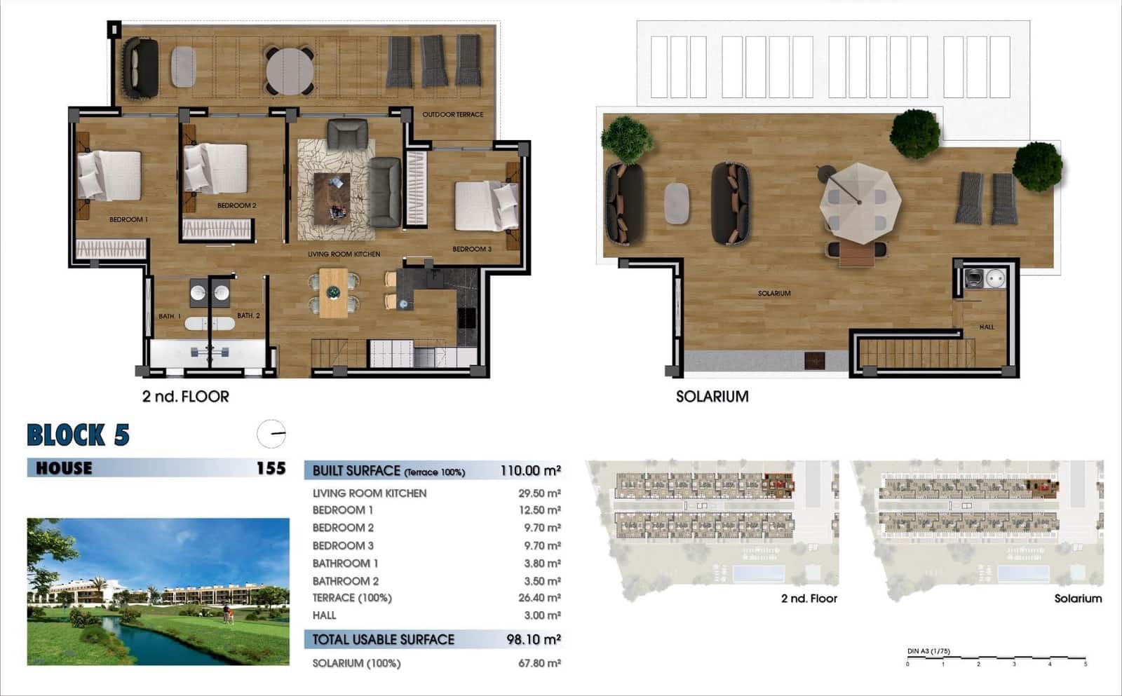 3 quarto Penthouse para venda em Los Alcazares com piscina garagem - 405 000 € (Ref: 10039599)