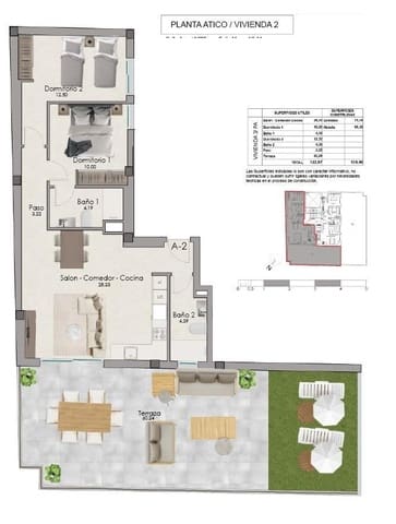 2 bedroom Penthouse for sale in Centro, Santa Pola with pool garage - € 365,000 (Ref: 10039609)