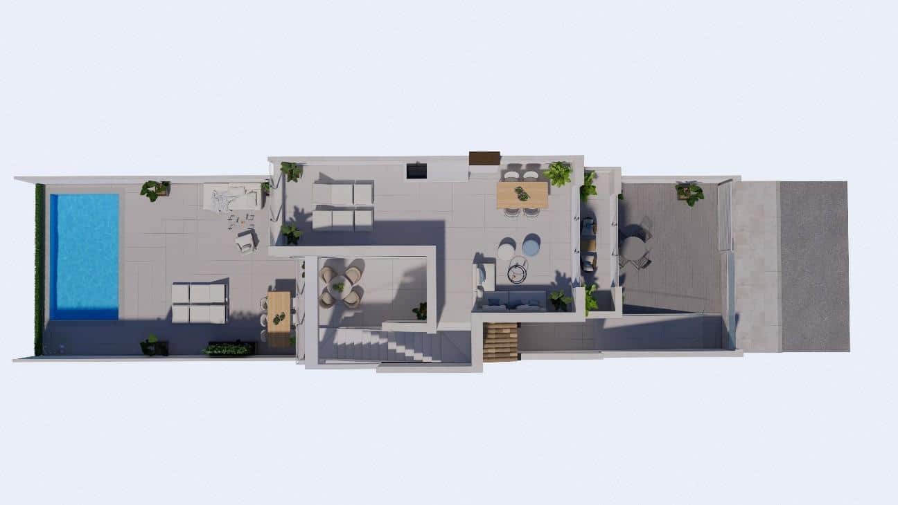 3 slaapkamer Rijtjeshuis te koop in Los Alcazares met zwembad garage - € 382.000 (Ref: 10039619)
