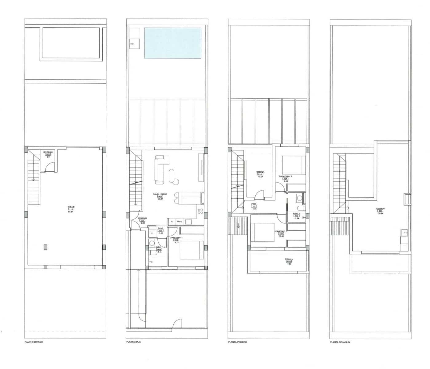 3 slaapkamer Rijtjeshuis te koop in Los Alcazares met zwembad garage - € 382.000 (Ref: 10039619)