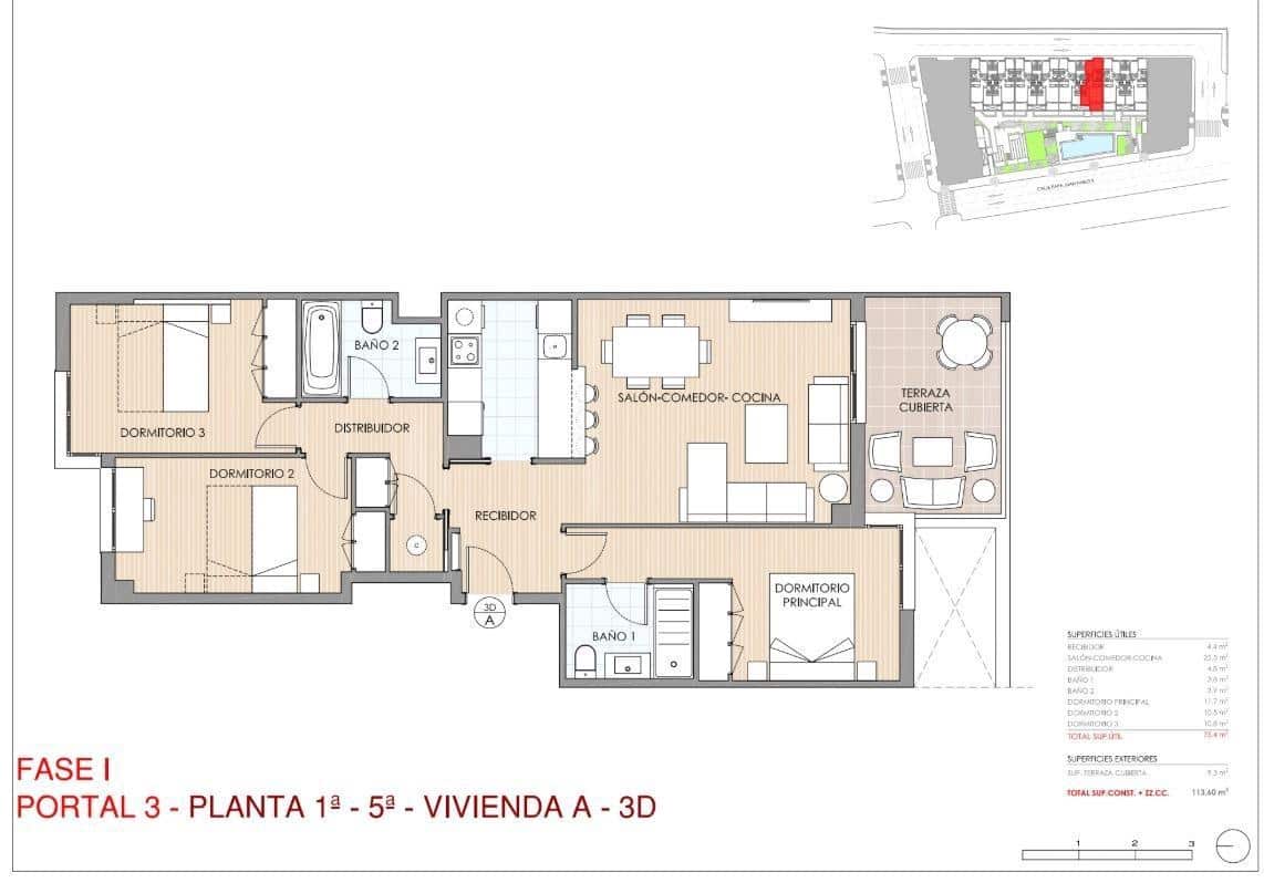 3 sovrum Lägenhet till salu i Aguilas med pool garage - 258 500 € (Ref: 10039695)