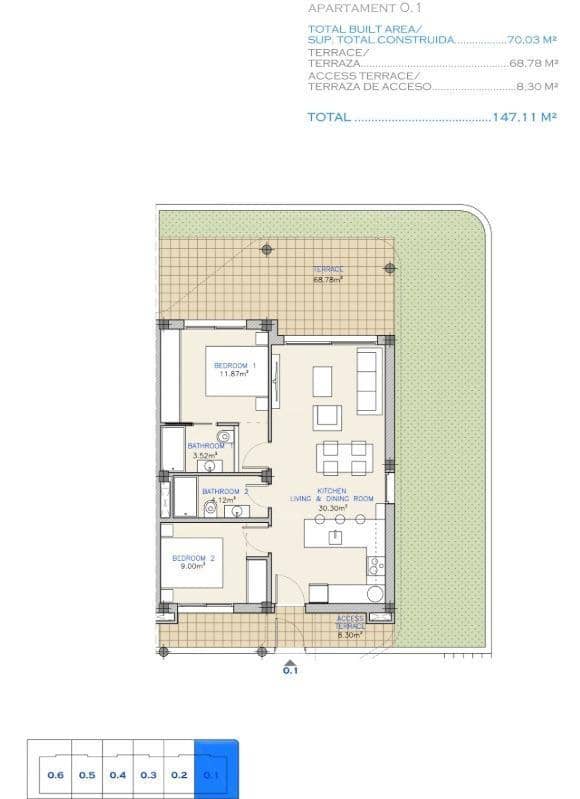 2 soverom Leilighet til salgs i Los Alcazares med svømmebasseng - € 305 000 (Ref: 10039702)
