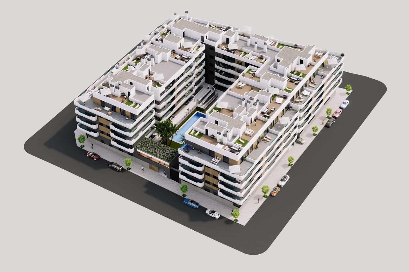 2 sovrum Takvåning till salu i Santa Pola med pool - 310 000 € (Ref: 10039711)
