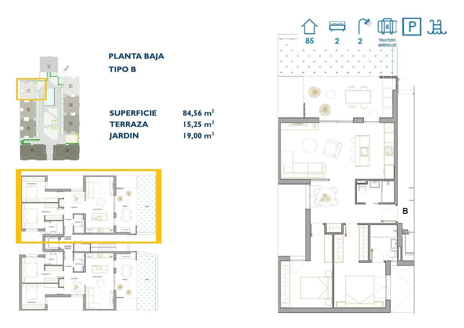 2 soverom Leilighet til salgs i San Pedro del Pinatar med svømmebasseng garasje - € 282 900 (Ref: 10039720)