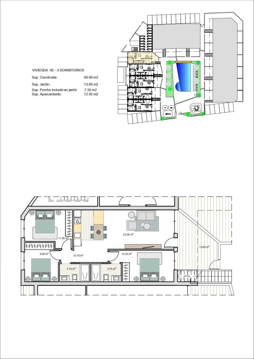 3 sovrum Bungalow till salu i Roldan med pool garage - 245 000 € (Ref: 10039728)