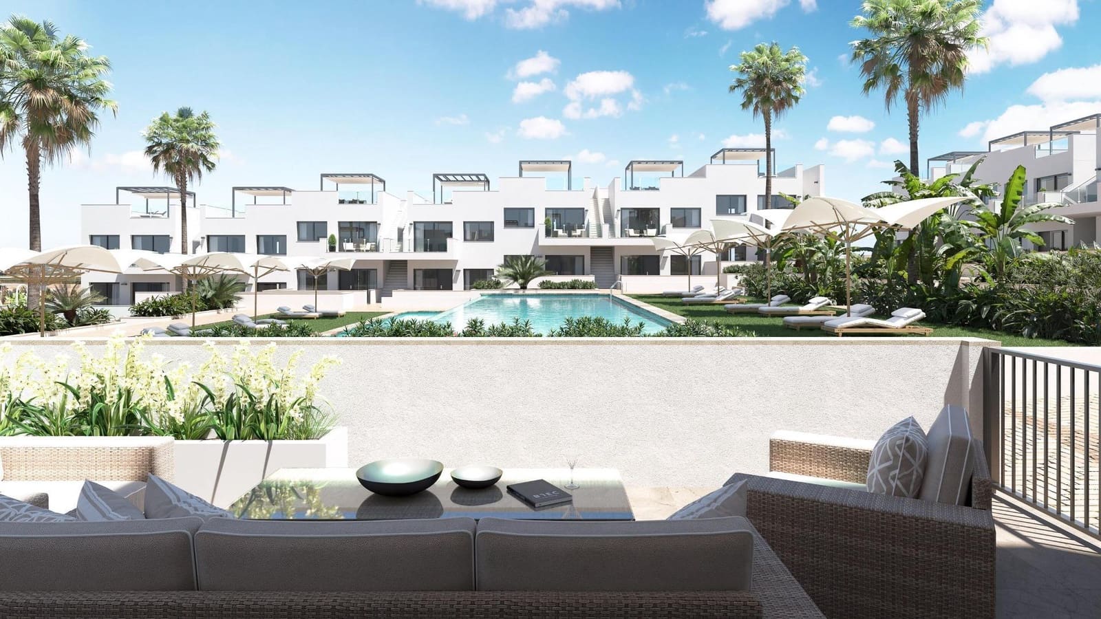 2 chambre Bungalow à vendre à Los Balcones avec piscine - 299 900 € (Ref: 10039732)