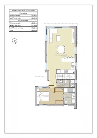 Chalet de 3 habitaciones en Pinar de Campoverde, Pilar de la Horadada en venta con piscina garaje - 420.000 € (Ref: 10039755)