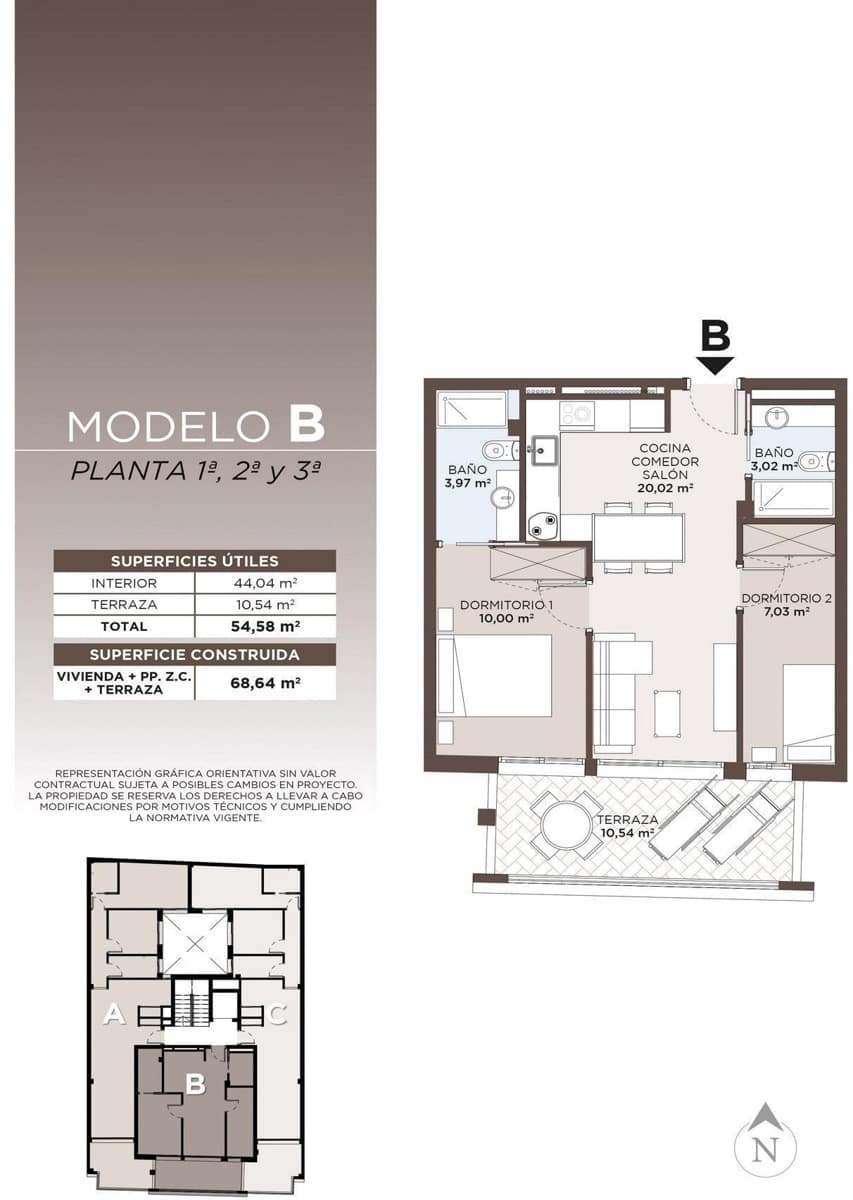 Apartamento de 2 habitaciones en Torrevieja en venta con piscina - 250.000 € (Ref: 10039778)