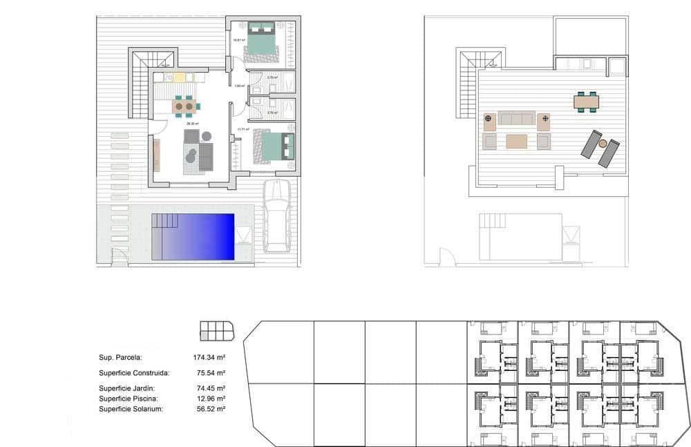 2 quarto Moradia para venda em Roldan com piscina garagem - 311 900 € (Ref: 10039780)