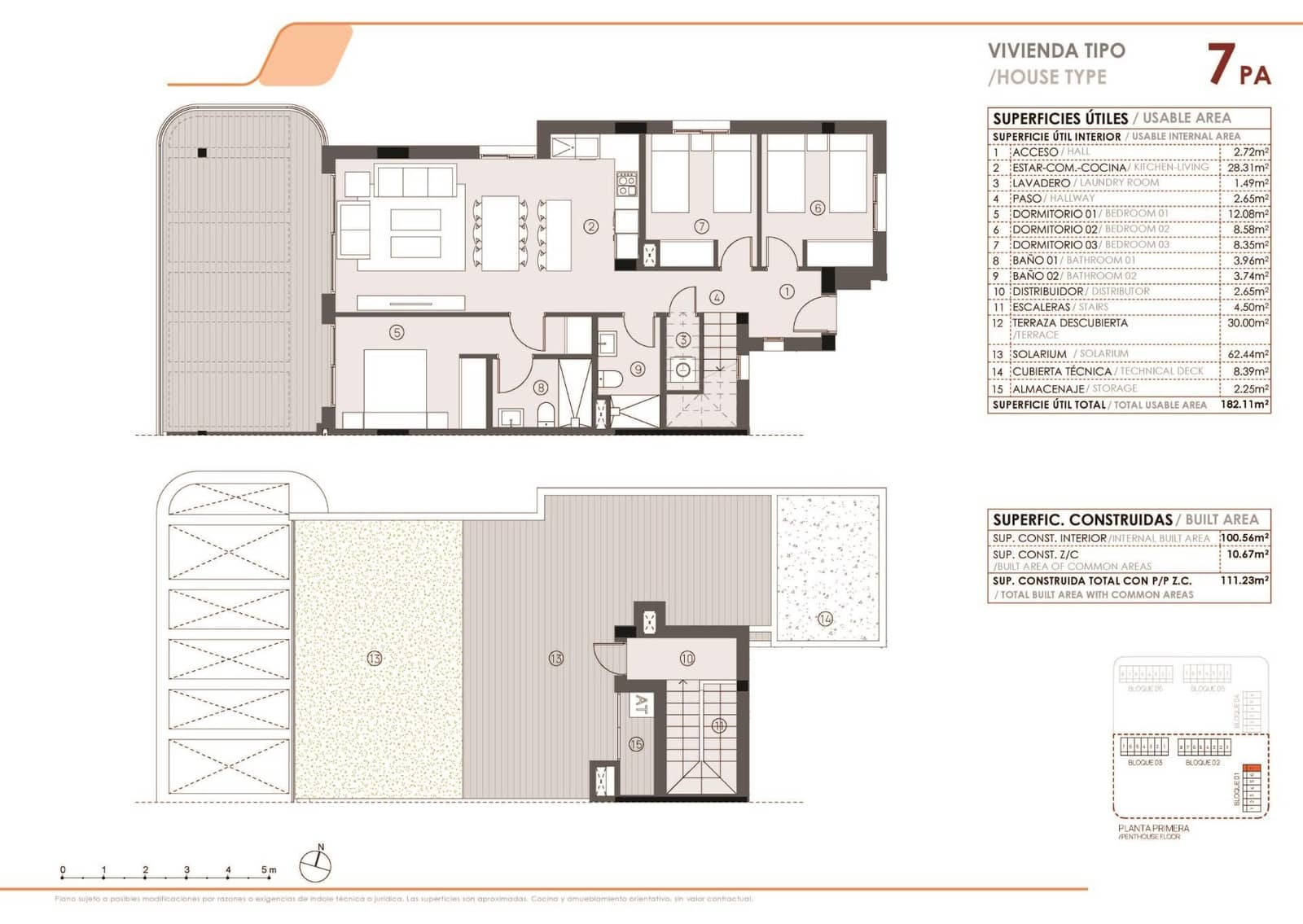 3 slaapkamer Penthouse te koop in Torrevieja met zwembad - € 385.000 (Ref: 10039794)