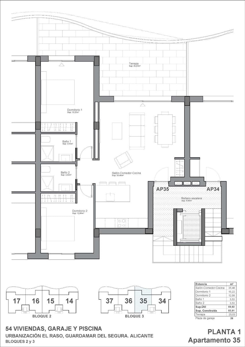 2 slaapkamer Appartement te koop in El Raso met zwembad - € 296.900 (Ref: 10039795)