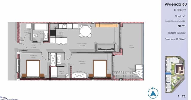 2 bedroom Penthouse for sale in El Raso, Guardamar del Segura with pool garage - € 345,000 (Ref: 10039814)