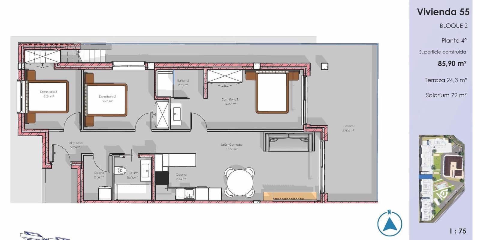 3 Zimmer Penthouse zu verkaufen in El Raso mit Pool Garage - 395.000 € (Ref: 10039815)