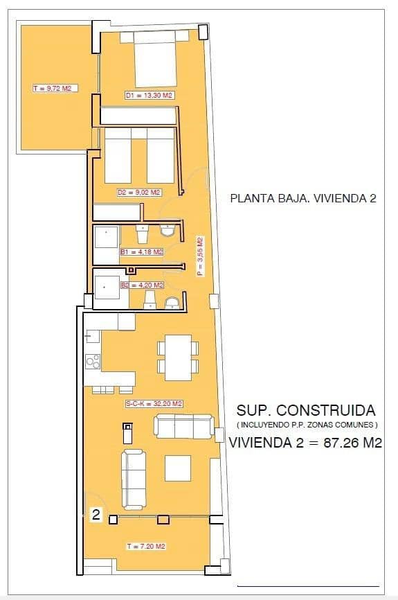 2 sypialnia Apartament na sprzedaż w Torrevieja z basenem - 252 150 € (Ref: 10039822)