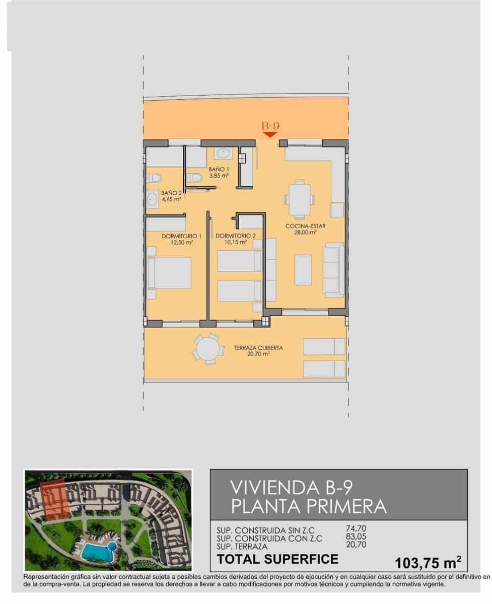2 sypialnia Apartament na sprzedaż w Los Alcazares z basenem garażem - 278 900 € (Ref: 10039832)