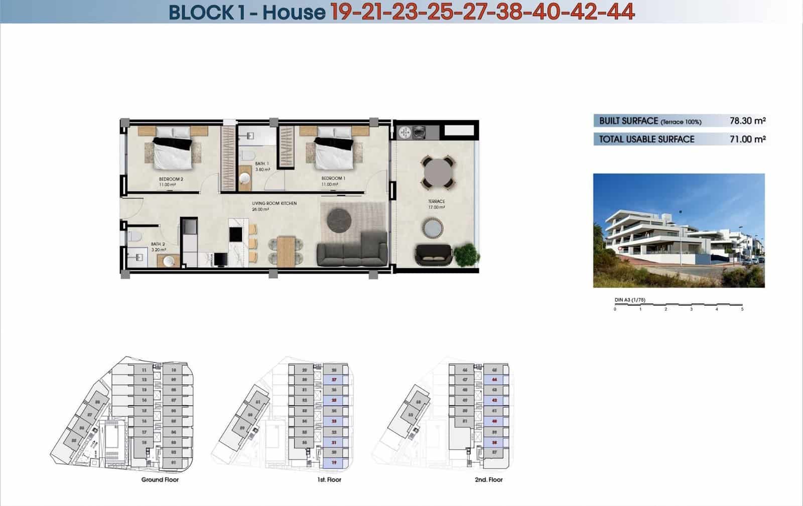 2 soverom Penthouse til salgs i La Marina del Pinet med svømmebasseng garasje - € 299 000 (Ref: 10039848)