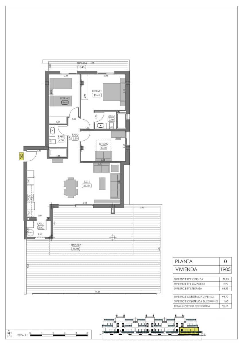 3 camera da letto Bungalow in vendita in Algorfa con piscina - 349.000 € (Rif: 10039865)
