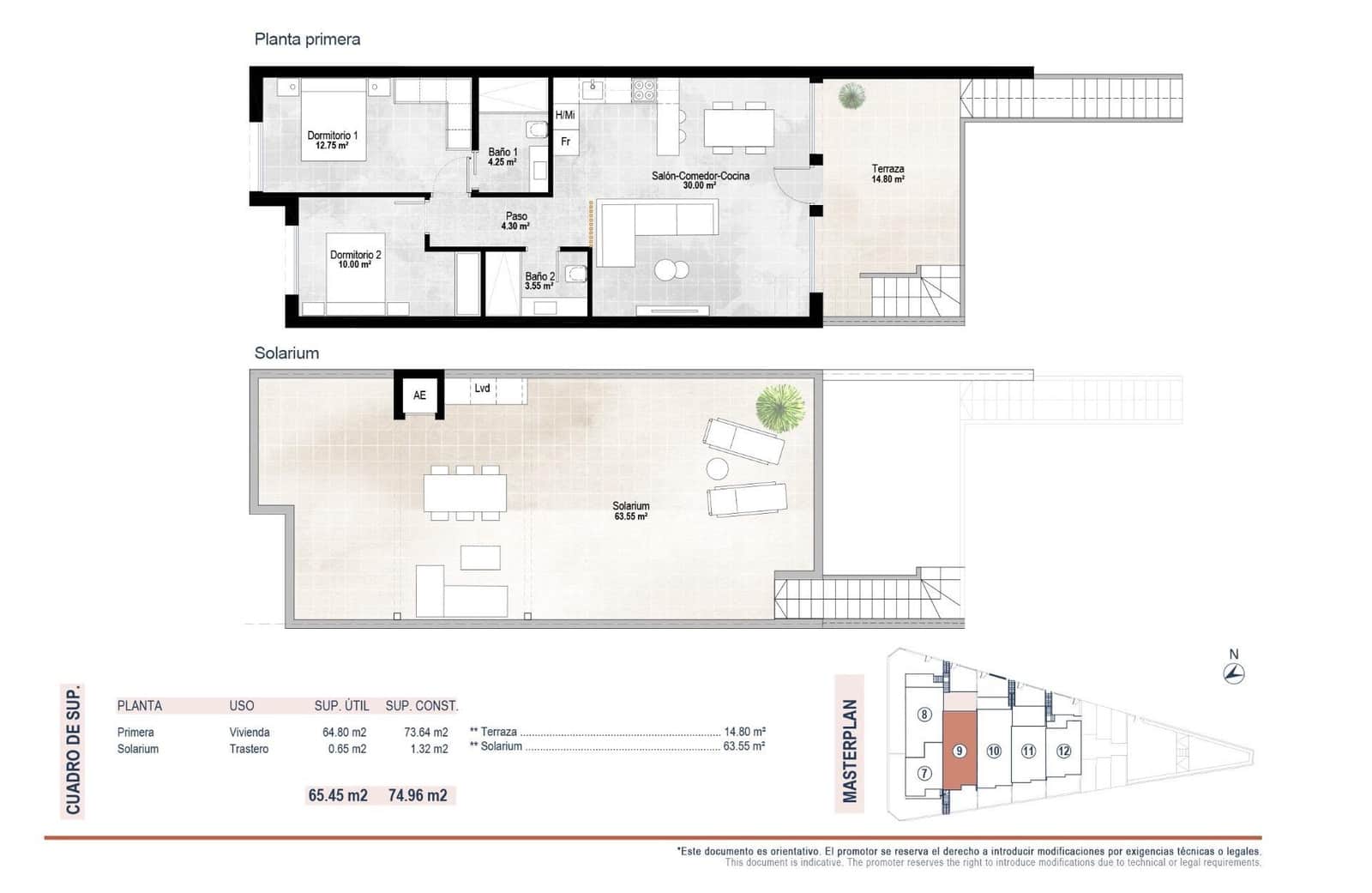 2 soveværelse Bungalow til salg i San Pedro del Pinatar med swimmingpool garage - € 252.900 (Ref: 10039874)
