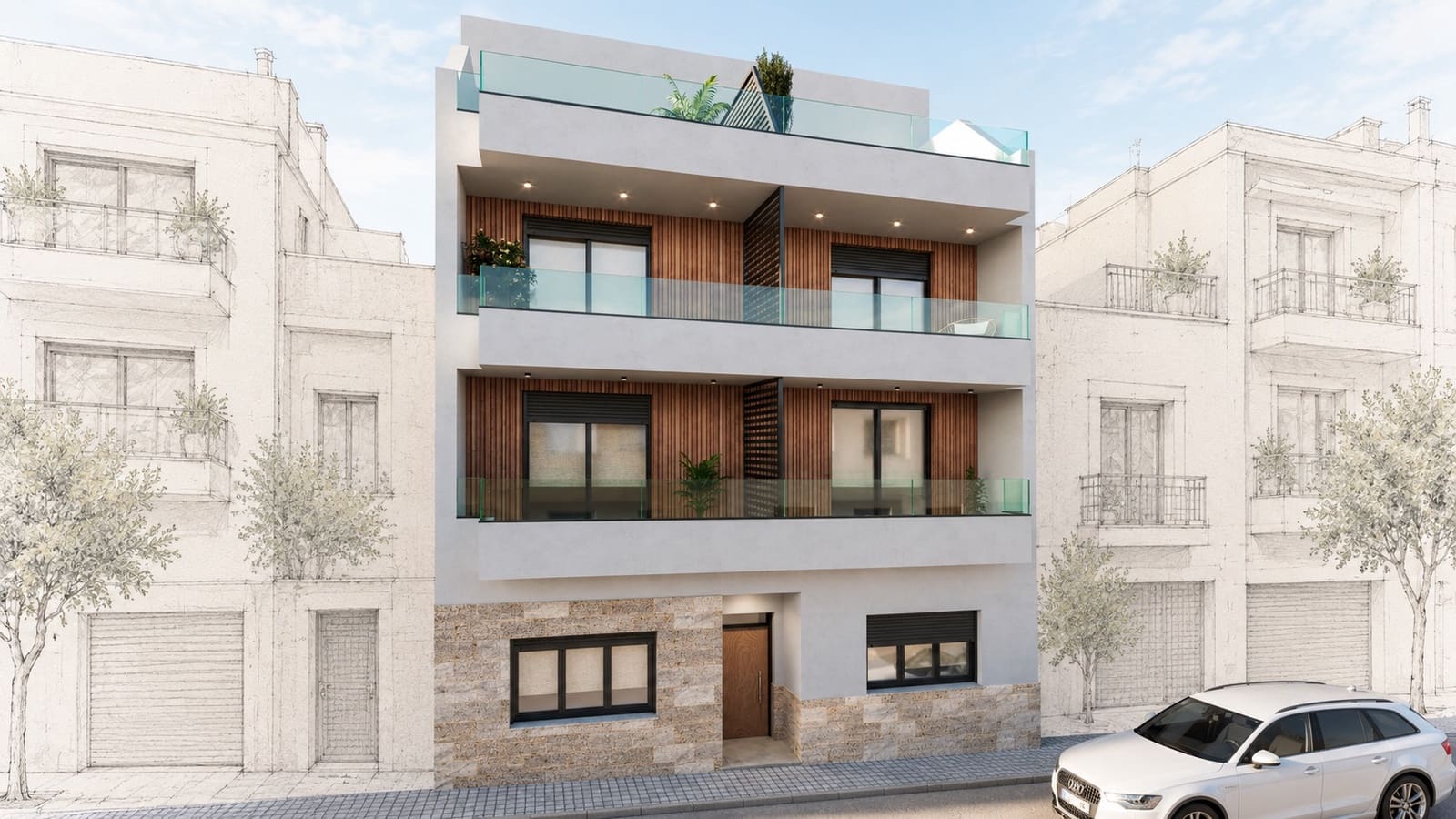 2 chambre Penthouse à vendre à Torrevieja avec garage - 310 000 € (Ref: 10039876)