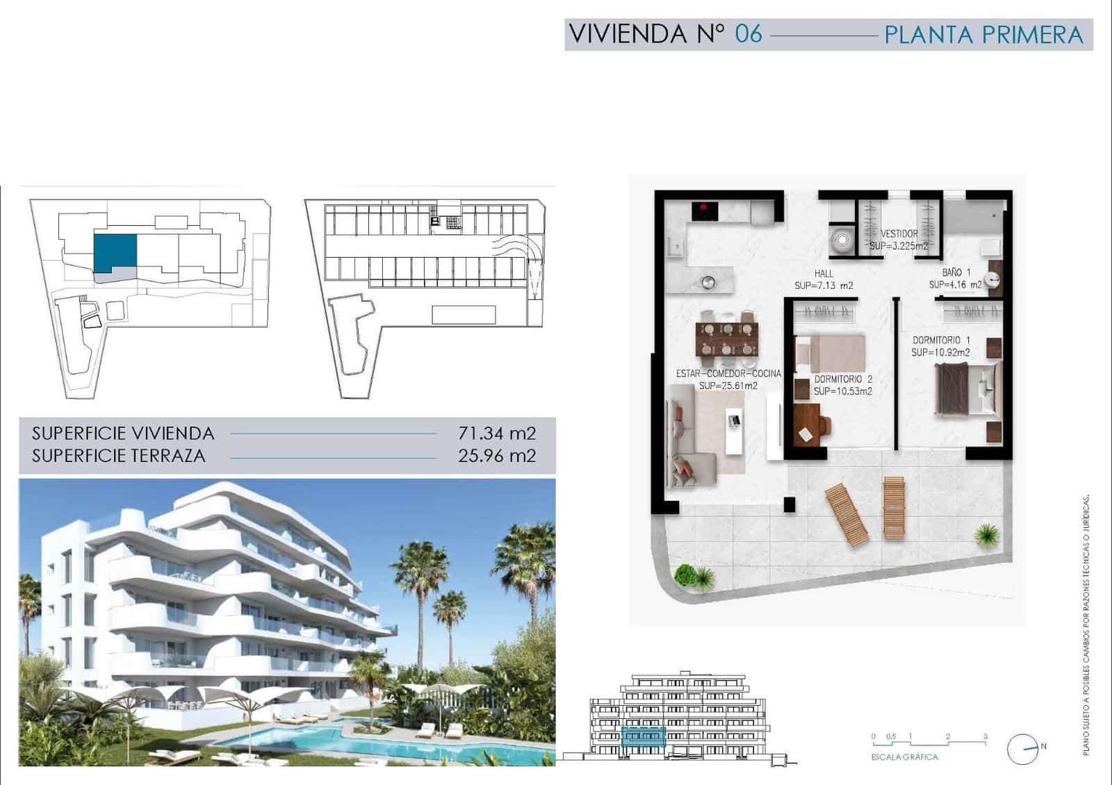 2 sypialnia Apartament na sprzedaż w Pilar de la Horadada z basenem garażem - 365 000 € (Ref: 10039879)