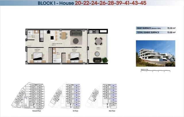 2 soverom Leilighet til salgs i La Marina del Pinet, Elche / Elx med svømmebasseng garasje - € 248 000 (Ref: 10039901)