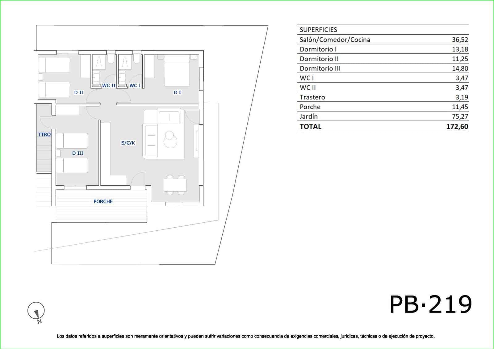 3 camera da letto Bungalow in vendita in San Miguel de Salinas con piscina - 254.900 € (Rif: 10041337)