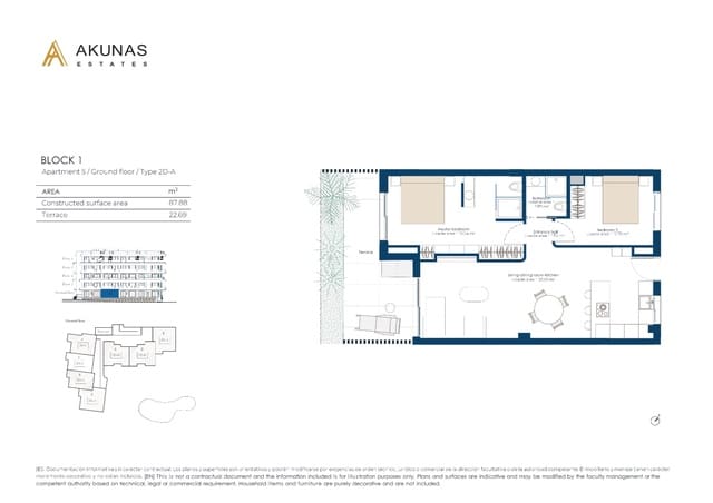 2 soverom Leilighet til salgs i El Valle Golf Resort, Murcia by med svømmebasseng garasje - € 299 000 (Ref: 10070129)