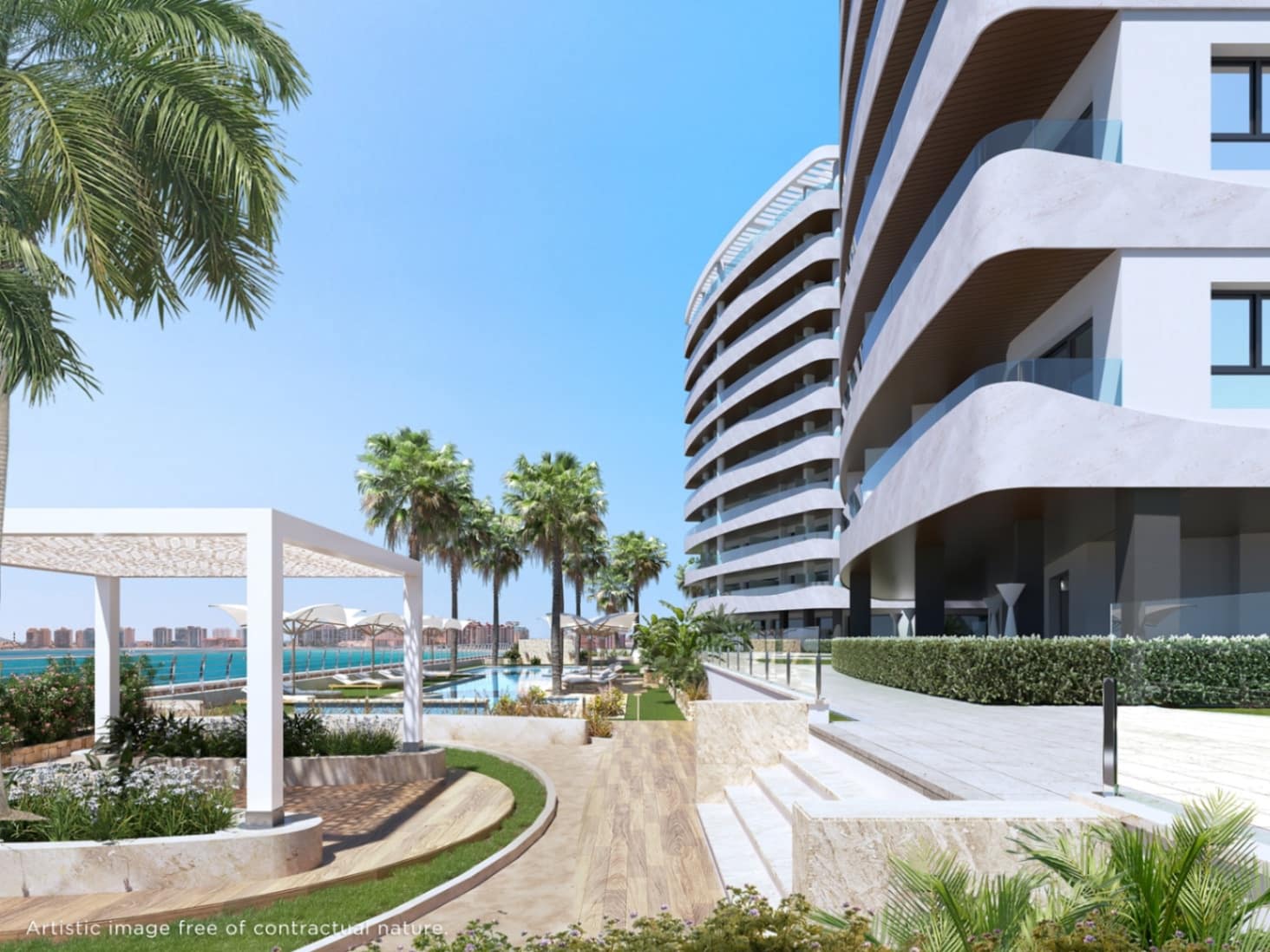 2 slaapkamer Appartement te koop in La Manga del Mar Menor met zwembad garage - € 449.000 (Ref: 10101531)