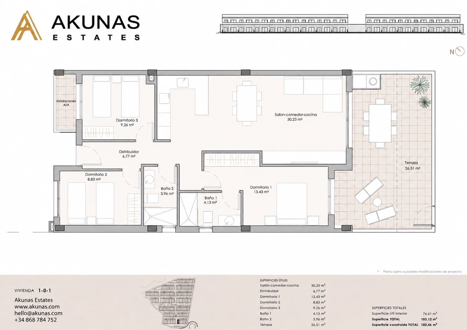 3 soverom Leilighet til salgs i Pulpi med svømmebasseng garasje - € 229 000 (Ref: 10132759)