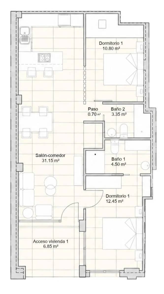 2 sypialnia Apartament na sprzedaż w Santiago de la Ribera z basenem - 239 000 € (Ref: 10174823)