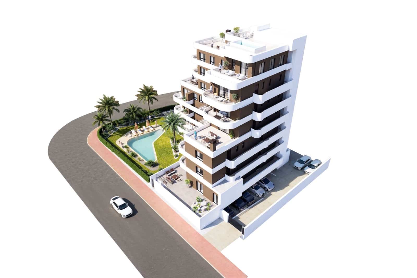 3 sypialnia Apartament na sprzedaż w Guardamar del Segura z basenem garażem - 345 000 € (Ref: 9483740)