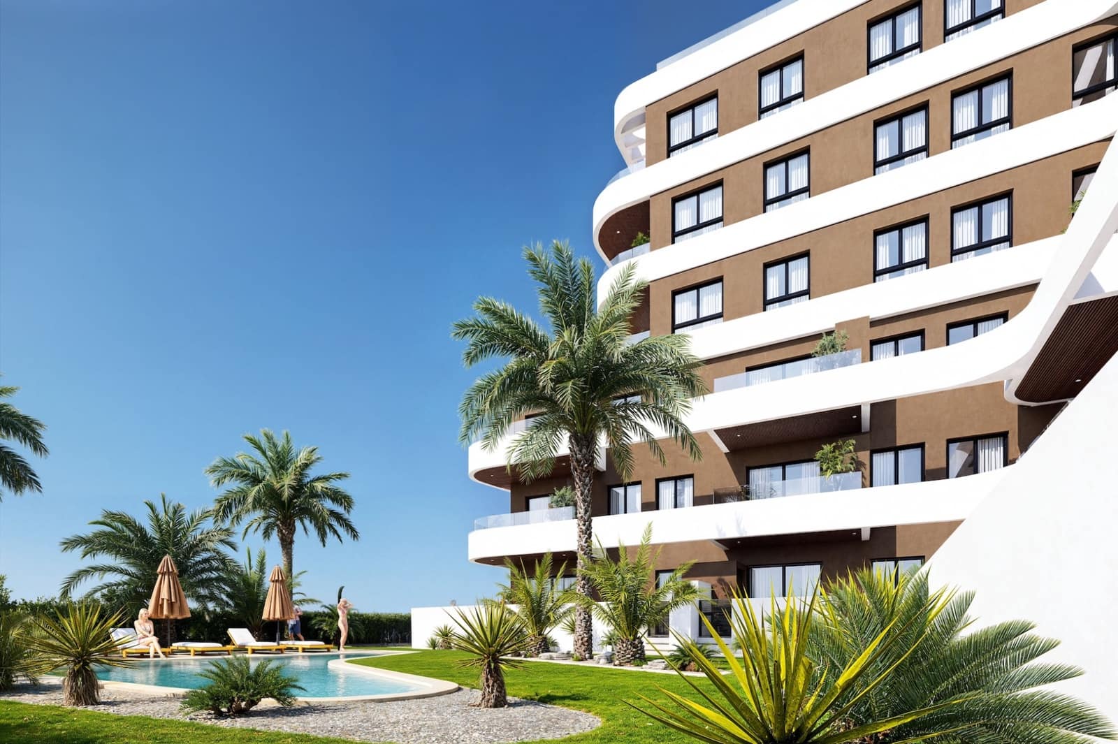 3 sypialnia Apartament na sprzedaż w Guardamar del Segura z basenem garażem - 345 000 € (Ref: 9483740)