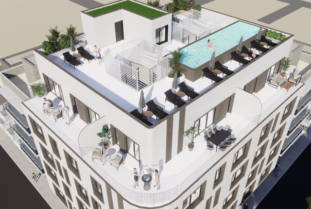 Ático de 3 habitaciones en Playa del Acequión, Torrevieja en venta con piscina garaje - 410.000 € (Ref: 9483741)