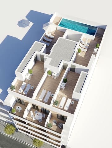 3 soverom Penthouse til salgs i Centro - Muelle Pesquero, Torrevieja med svømmebasseng - € 359 000 (Ref: 9821749)