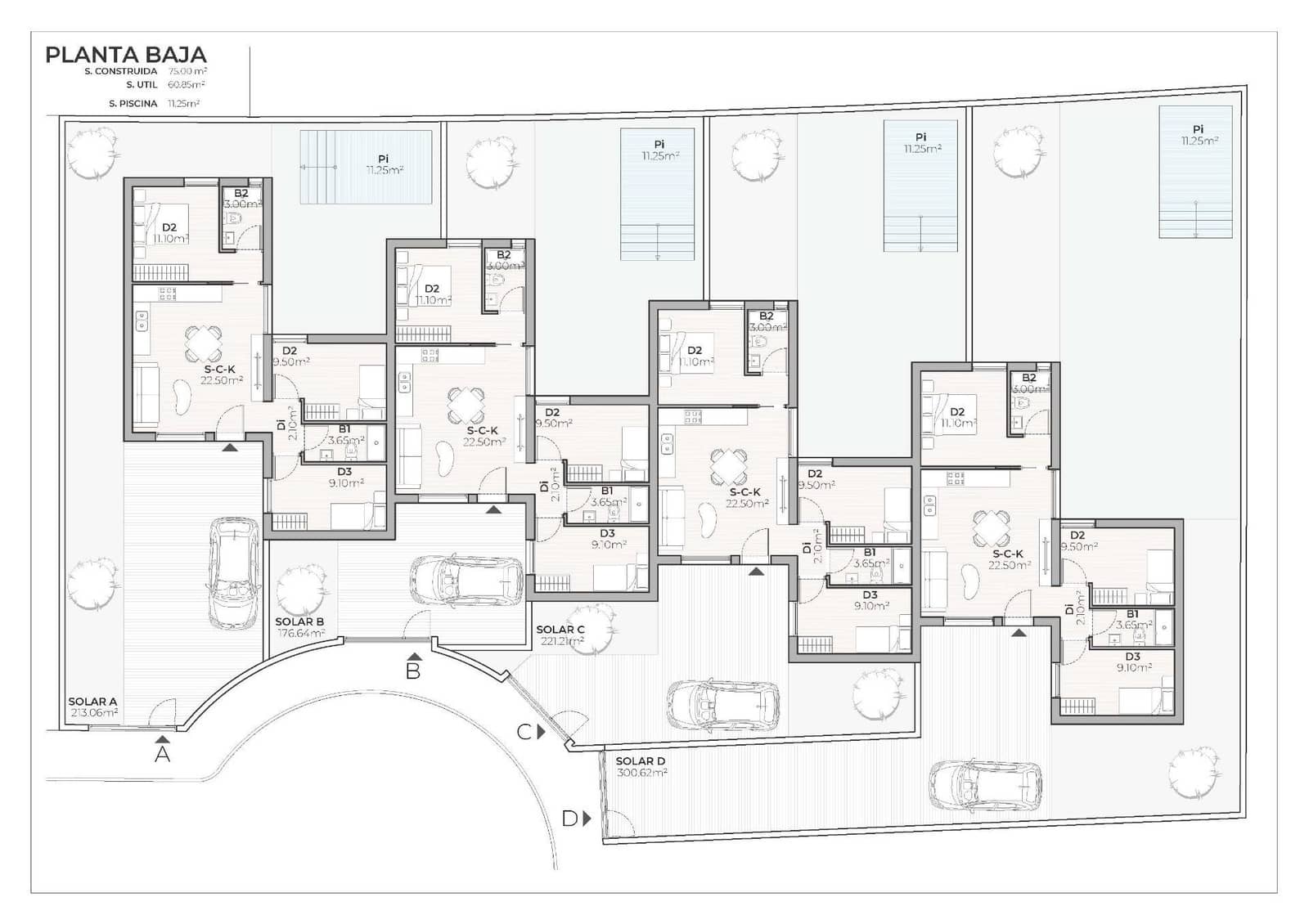 3 chambre Maison de Ville à vendre à Mazarron avec piscine garage - 259 900 € (Ref: 9953492)