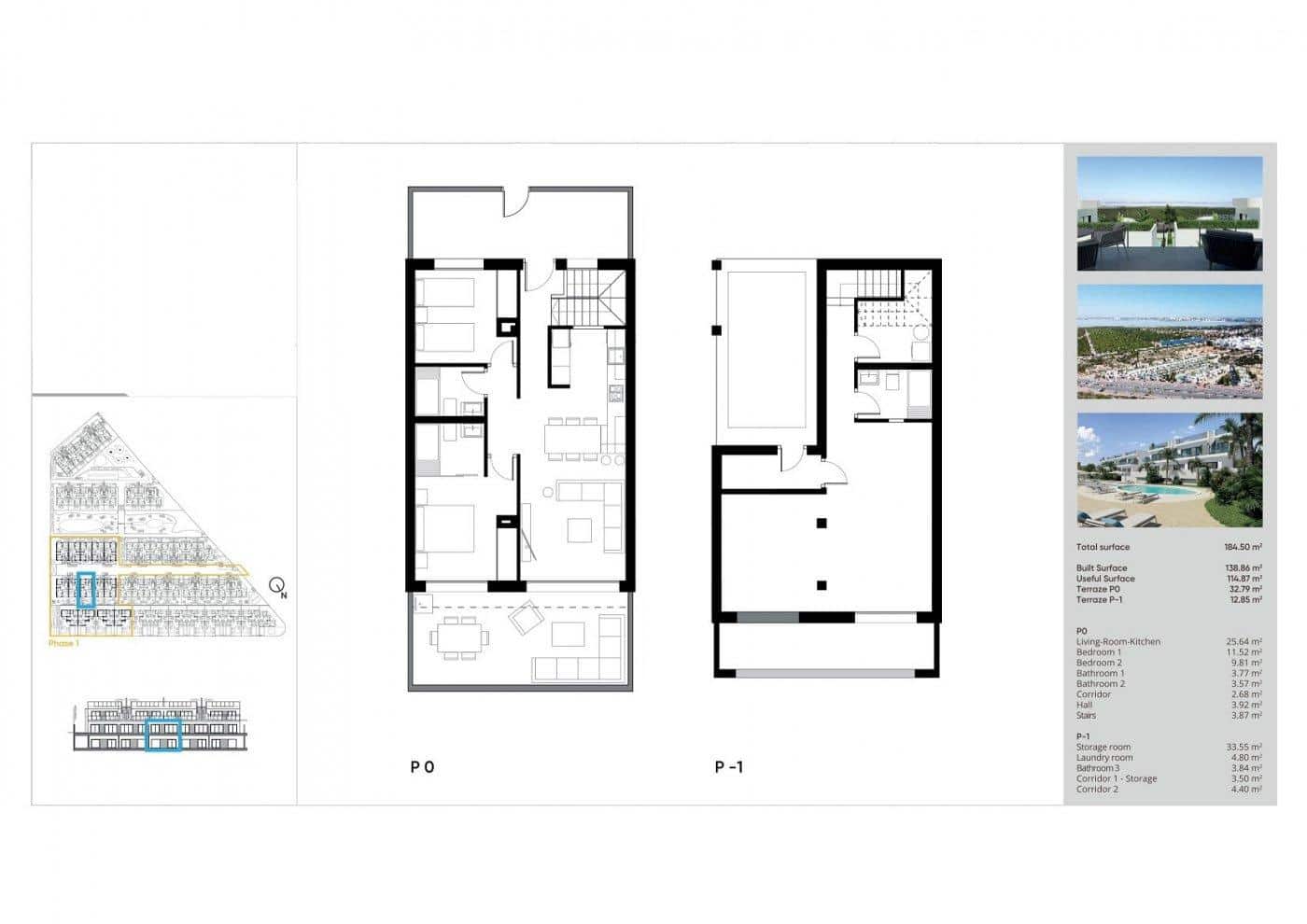 2 bedroom Bungalow for sale in Torrevieja with pool garage - € 330,000 (Ref: 9953522)