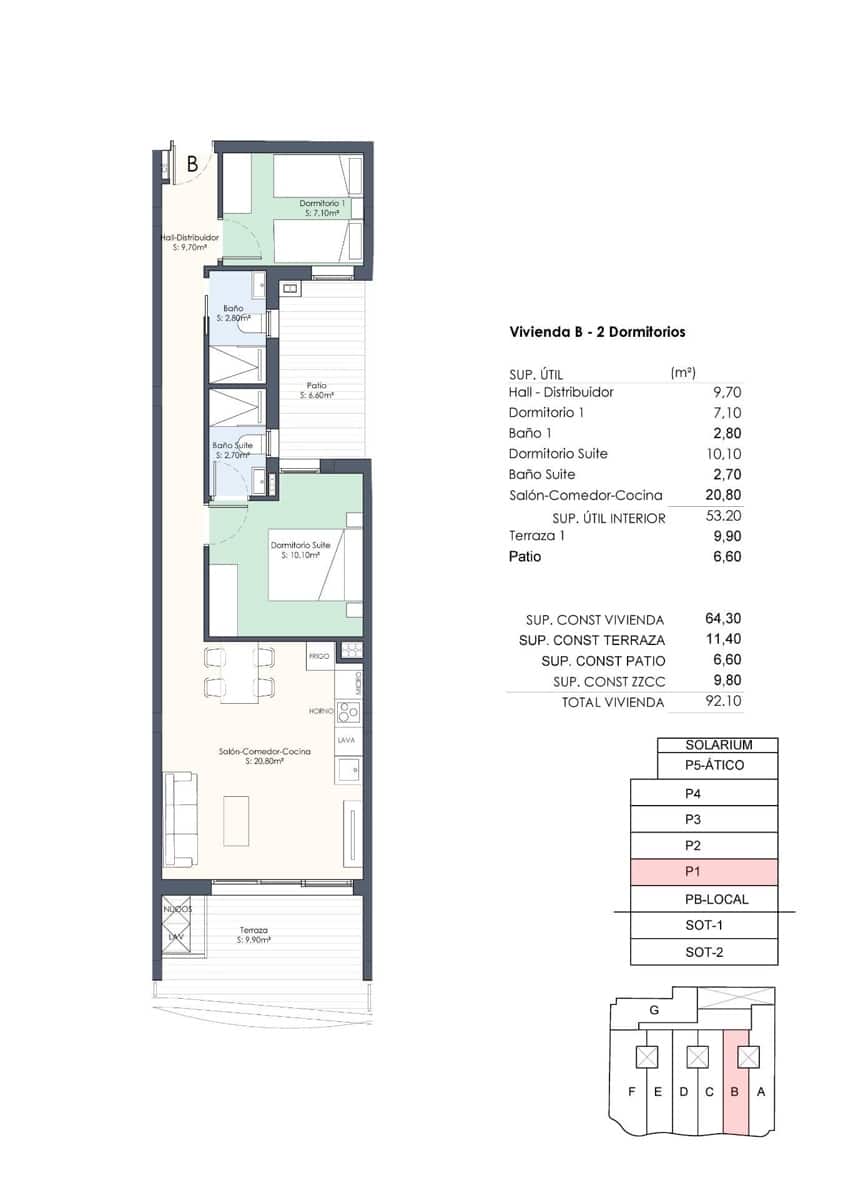 2 camera da letto Appartamento in vendita in Torrevieja con piscina - 299.000 € (Rif: 9953523)