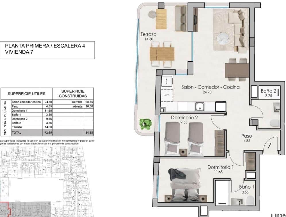 2 sypialnia Apartament na sprzedaż w Santa Pola z basenem - 315 000 € (Ref: 9953530)