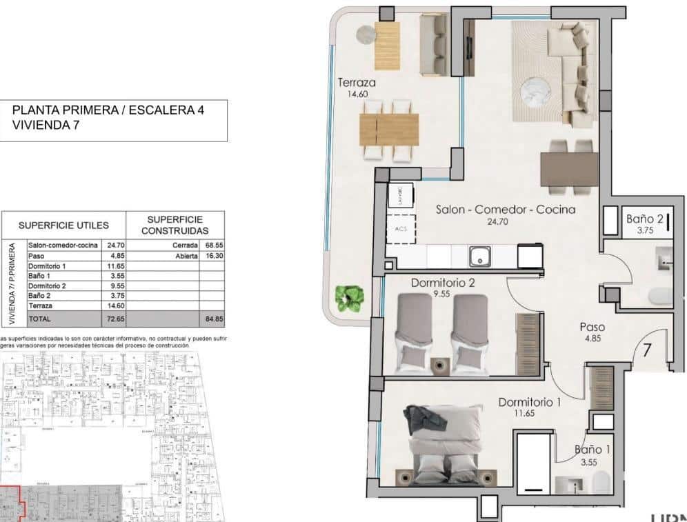 2 soverom Leilighet til salgs i Santa Pola med svømmebasseng garasje - € 345 000 (Ref: 9953530)
