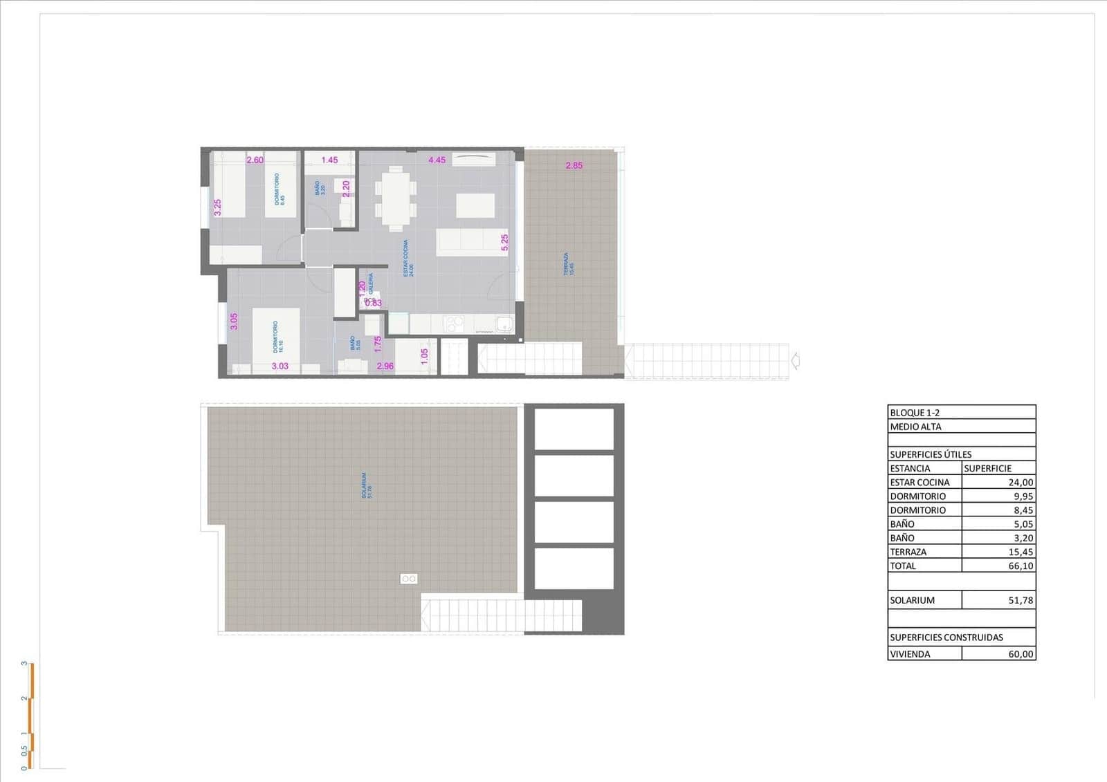 2 camera da letto Attico in vendita in Pilar de la Horadada con piscina - 355.000 € (Rif: 9953534)