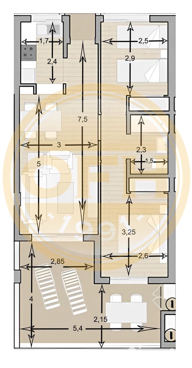 2 bedroom Apartment for sale in Roldan with pool - € 125,000 (Ref: 10155444)