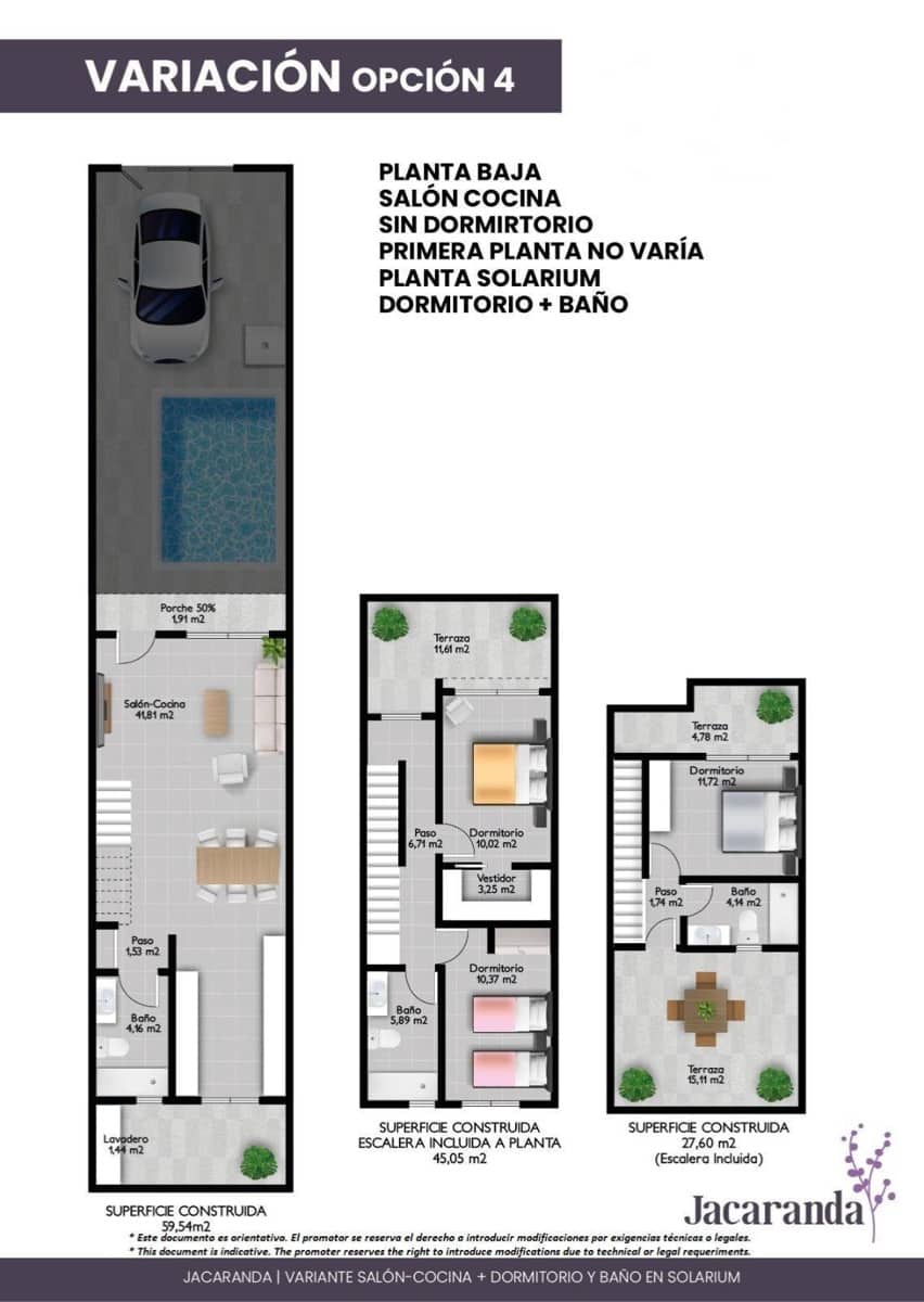 3 sovrum Radhus till salu i San Pedro del Pinatar med pool - 389 900 € (Ref: 8676492)