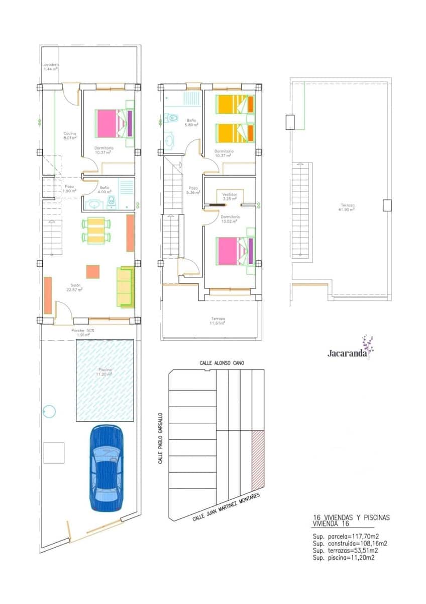 3 sovrum Radhus till salu i San Pedro del Pinatar med pool - 389 900 € (Ref: 8676492)