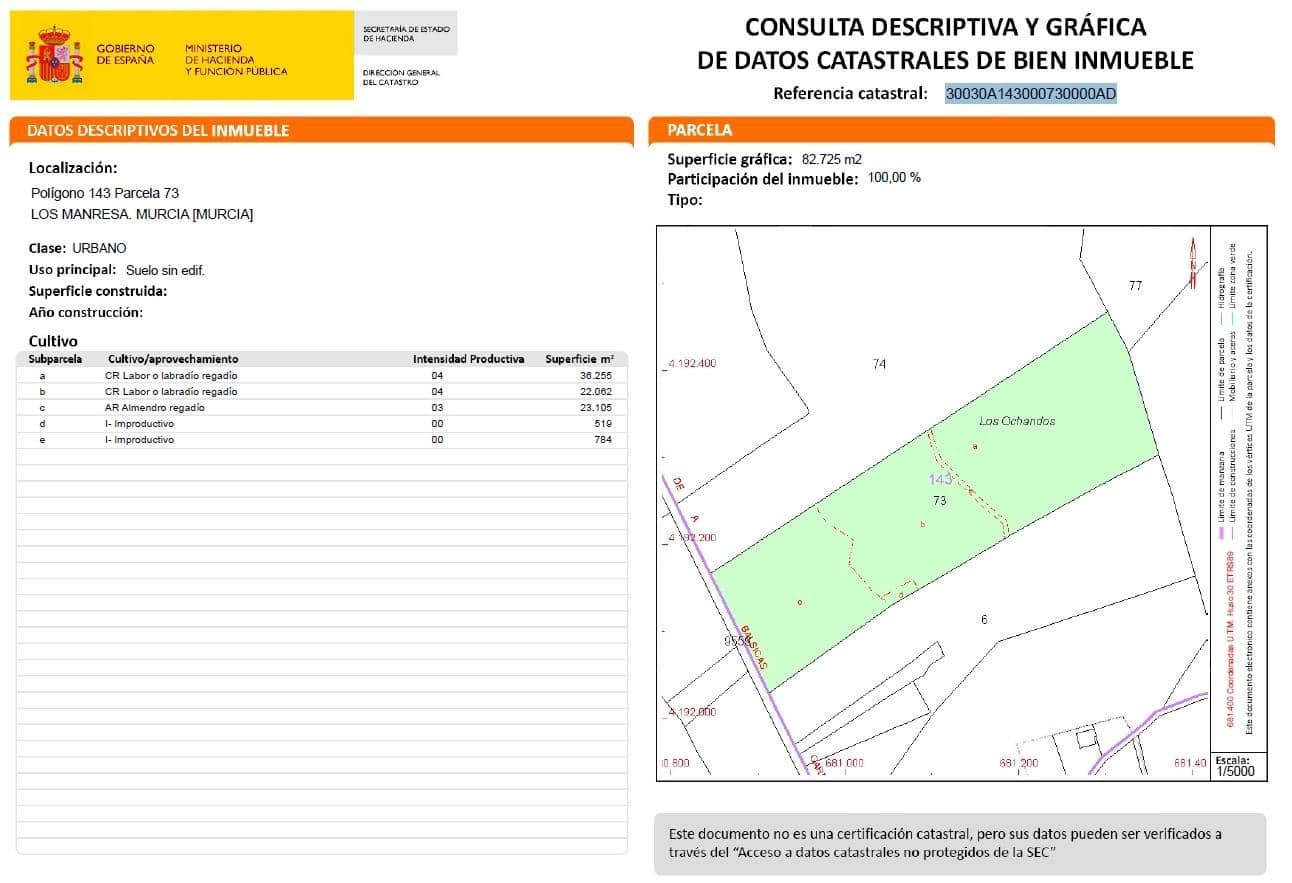 Terreno Non Edificato in vendita in Avileses - 159.900 € (Rif: 8676519)