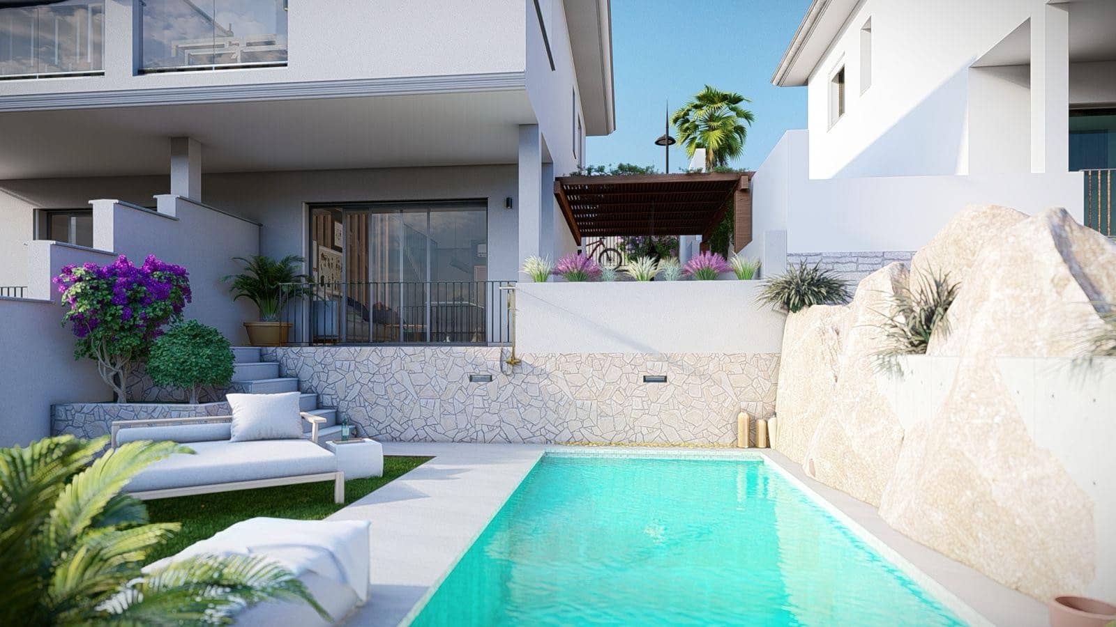 2 soveværelse Semi-Rækkehus til salg i Manilva med swimmingpool - € 385.000 (Ref: 8813818)