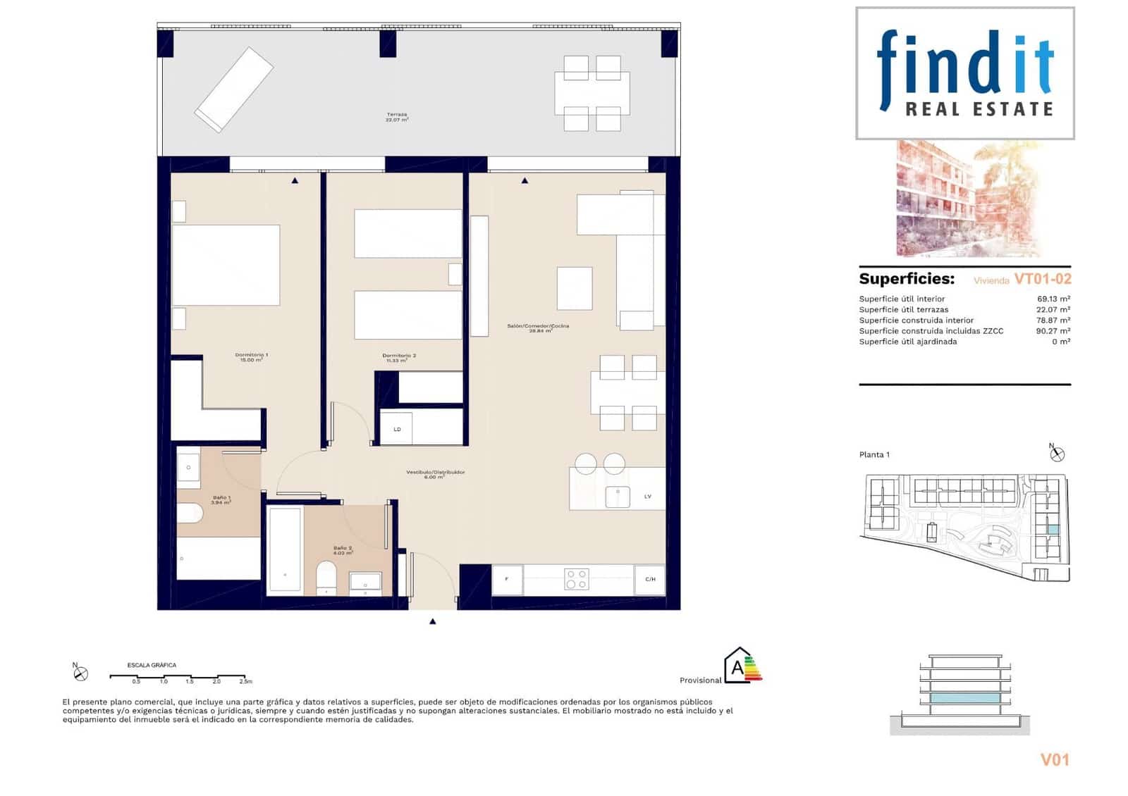 2 Zimmer Apartment zu verkaufen in Denia mit Pool - 312.500 € (Ref: 7460948)